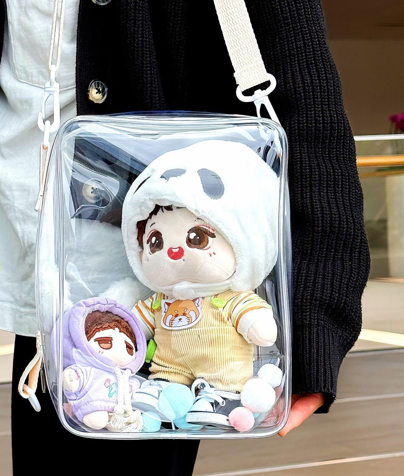 siawadeky Ita Bag, Полностью прозрачная, Сумка через плечо для мягких игрушек, Большая вместимость, Прозрачная сумка, Чехол для куклы, Мешочек для мягких игрушек, Сумка для показа, Легко
siawadeky Ita Bag, Полностью прозрачная, Сумка через плечо для мягких игрушек, Большая вместимость, Прозрачная сумка, Чехол для куклы, Мешочек для мягких игрушек, Сумка для показа, Легко