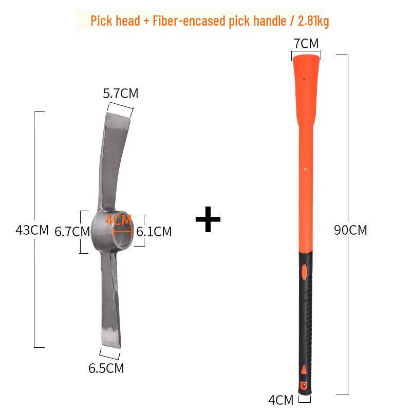 Jun Ding Ying Large Manganese Steel Pickaxe with Fiber Handle
Jun Ding Ying Large Manganese Steel Pickaxe with Fiber Handle