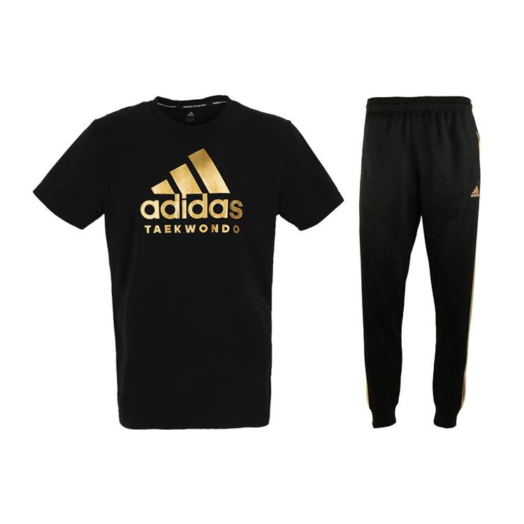 Adidas Футболка с коротким рукавом и логотипом, круглым вырезом, полосками по бокам, длинными брюками, повседневный спортивный костюм для мужчин, спортивная одежда, черное золото ADICTT-BG+TR30P1-BG M
Adidas Футболка с коротким рукавом и логотипом, круглым вырезом, полосками по бокам, длинными брюками, повседневный спортивный костюм для мужчин, спортивная одежда, черное золото ADICTT-BG+TR30P1-BG M