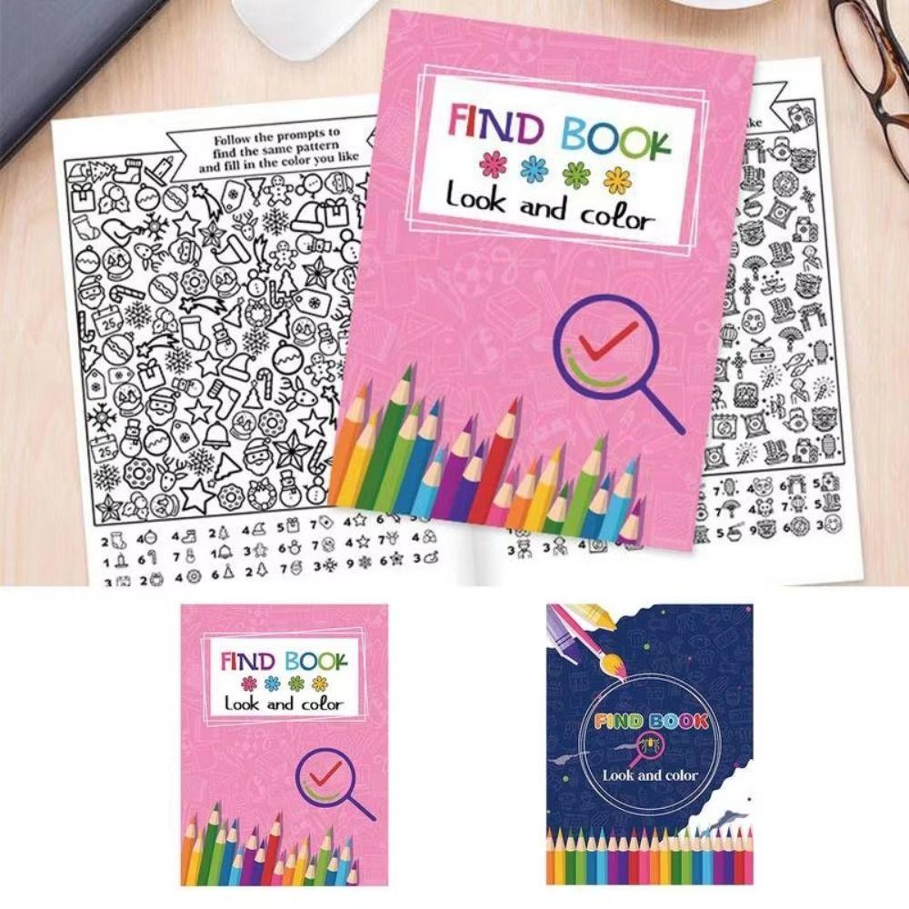 Professional Look And Color Find Book Thick Paper Coloring Activity Book Student рожевий
Professional Look And Color Find Book Thick Paper Coloring Activity Book Student рожевий