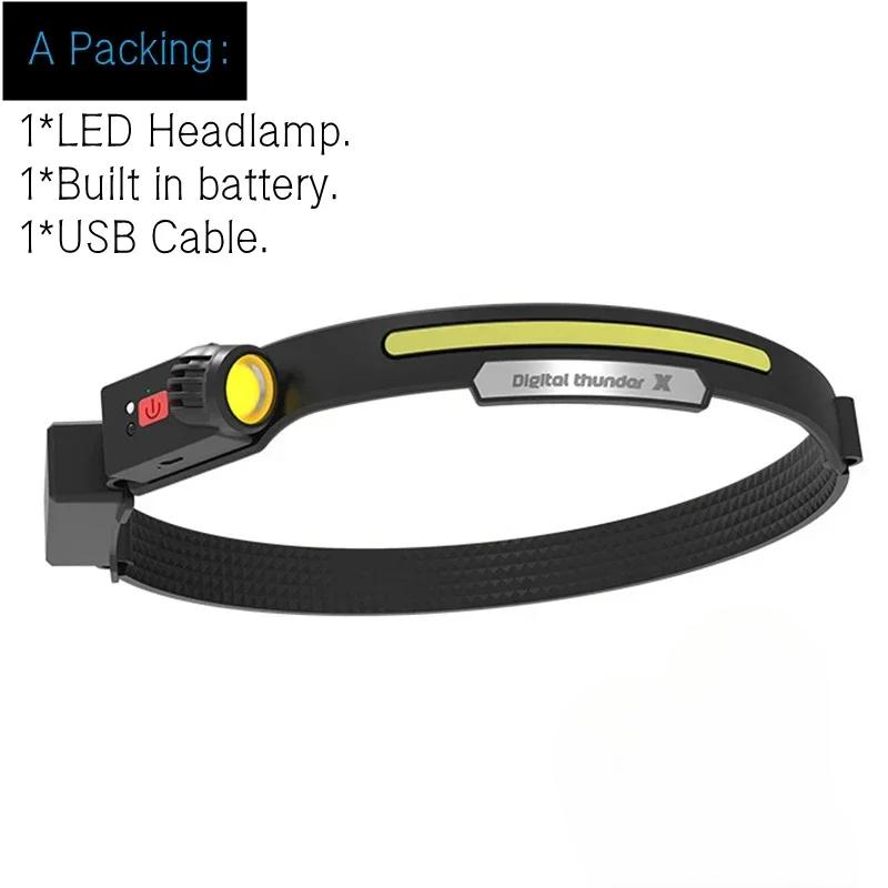 Перезаряжаемый светодиодный индукционный налобный фонарь с синим или желтым светом, налобный фонарь со встроенной батареей, для кемпинга, рыбалки и отдыха на природе
Перезаряжаемый светодиодный индукционный налобный фонарь с синим или желтым светом, налобный фонарь со встроенной батареей, для кемпинга, рыбалки и отдыха на природе