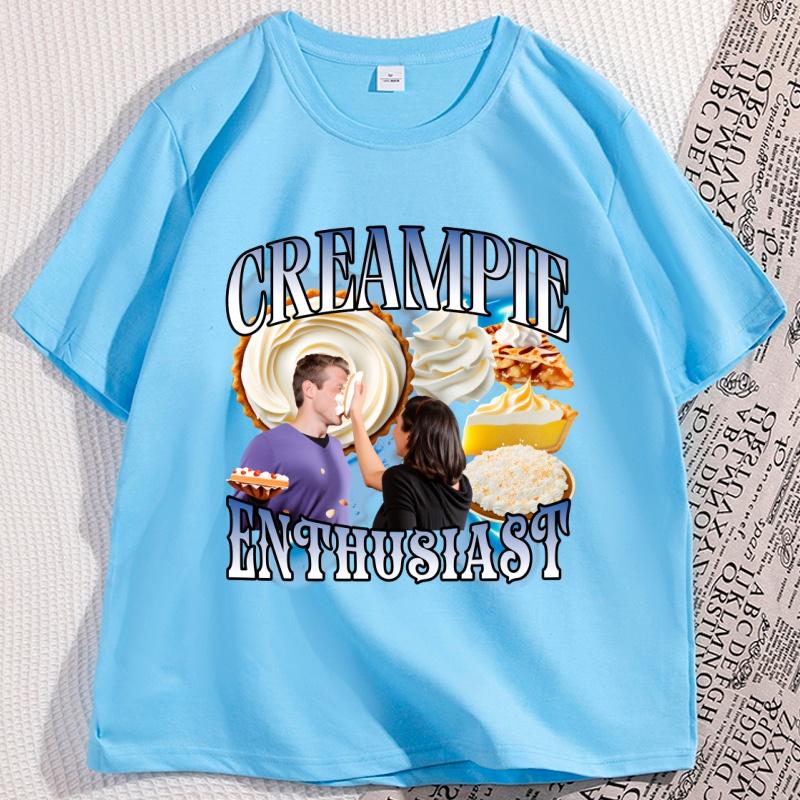 Funny Cream Pie Enthusiast TShirt 90s Vintage Cotton Short Sleeve Tshirt Loose Comfortable Breathable T Shirt Y2k Grraphic Tees 4XL
Funny Cream Pie Enthusiast TShirt 90s Vintage Cotton Short Sleeve Tshirt Loose Comfortable Breathable T Shirt Y2k Grraphic Tees 4XL
