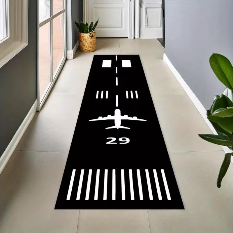 Aviation Runway Pattern Long Runner Rug Non Slip Hallway Entryway Carpet Soft Wear Resistant Kids Playroom Decor Mat 40X120CM
Aviation Runway Pattern Long Runner Rug Non Slip Hallway Entryway Carpet Soft Wear Resistant Kids Playroom Decor Mat 40X120CM