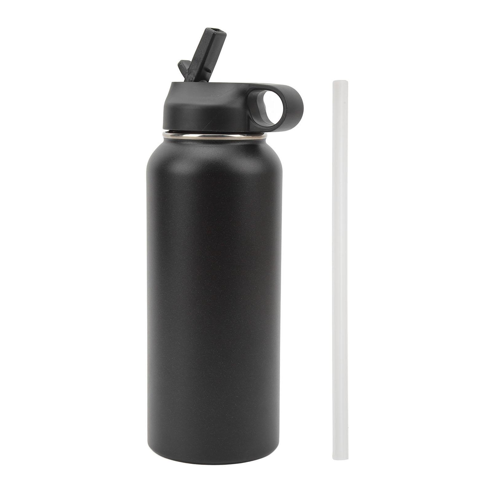 32oz Insulated Water Bottle 304 Stainless Steel Leak Proof Vacuum Sports Kettle with Straw for Gym Biking Traveling Black
32oz Insulated Water Bottle 304 Stainless Steel Leak Proof Vacuum Sports Kettle with Straw for Gym Biking Traveling Black