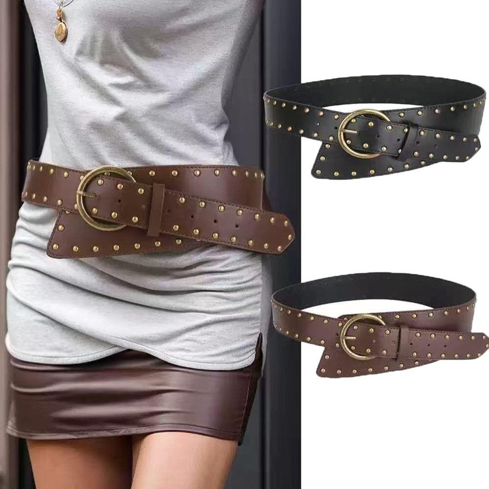Waistband Metal Rivet Belt Adjustable Waist Corset Punk Wide Cummerbunds Girl коричневий
Waistband Metal Rivet Belt Adjustable Waist Corset Punk Wide Cummerbunds Girl коричневий