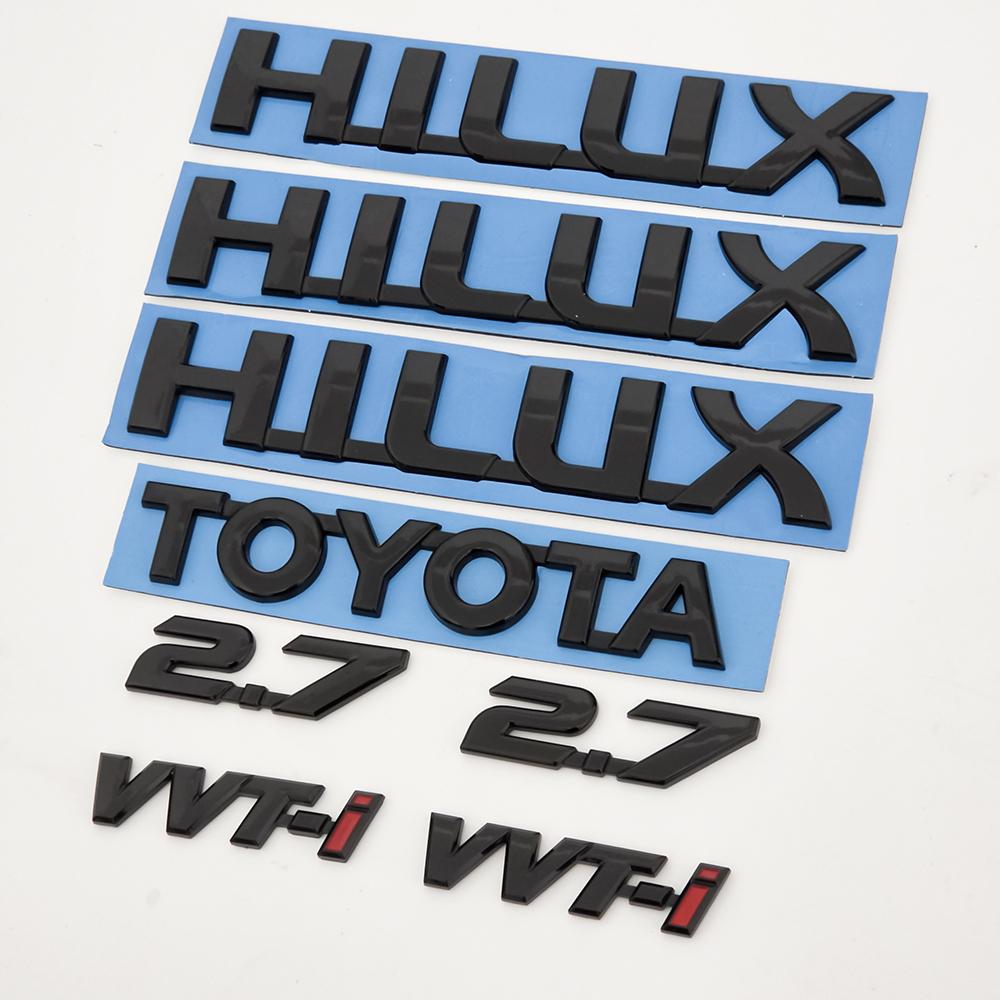 3D Glossy Black Hilux 2.7 VVT-i Letter Emblem Badge Sticker Set for Toyota Hilux 2004-2025 Rear Trunk Exterior Replacement
3D Glossy Black Hilux 2.7 VVT-i Letter Emblem Badge Sticker Set for Toyota Hilux 2004-2025 Rear Trunk Exterior Replacement