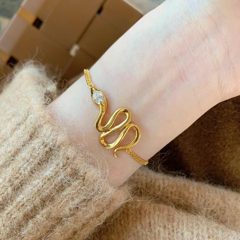 Meier Vintage snake bracelet - women s high-end gold-plated serpent zodiac charm bracelet - adjustable & stretchable
Meier Vintage snake bracelet - women s high-end gold-plated serpent zodiac charm bracelet - adjustable & stretchable