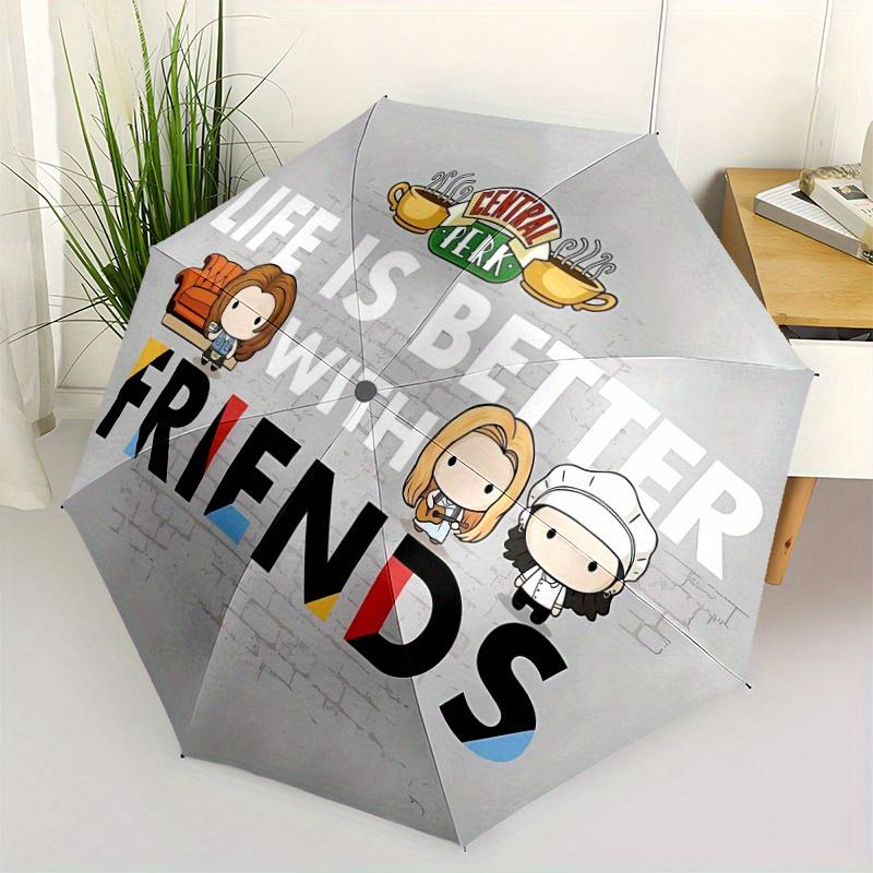 Life Is Better With Friends Cartoon Umbrella, Portable 3-Fold Compact Umbrella, Suitable for Camping, Hiking and Travel, Ideal Easter Birthd
Life Is Better With Friends Cartoon Umbrella, Portable 3-Fold Compact Umbrella, Suitable for Camping, Hiking and Travel, Ideal Easter Birthd