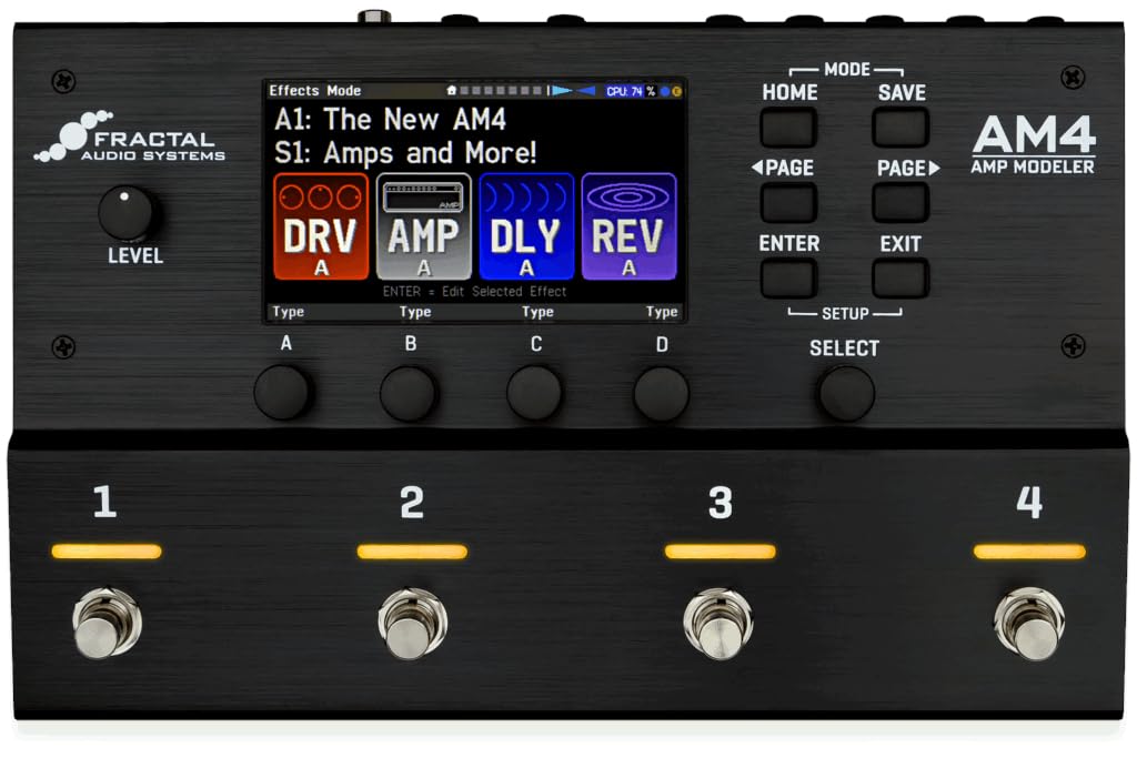Fractal Audio Systems AM4 AMP MODELER Моделюючий підсилювач Педаль Мульти-ефекти чорний
Fractal Audio Systems AM4 AMP MODELER Моделюючий підсилювач Педаль Мульти-ефекти чорний