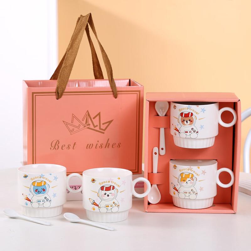 Animal Astronaut Ceramic Mug 4-Piece Set with Spoons
Animal Astronaut Ceramic Mug 4-Piece Set with Spoons