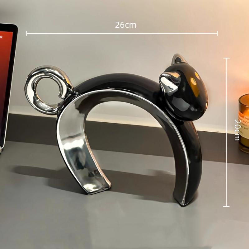 Ceramic Handicrafts Simulation Animal Sculpture Cartoon Cat Little Cat Silver Cute Cat Figurines Home Decoration Accessories
Ceramic Handicrafts Simulation Animal Sculpture Cartoon Cat Little Cat Silver Cute Cat Figurines Home Decoration Accessories