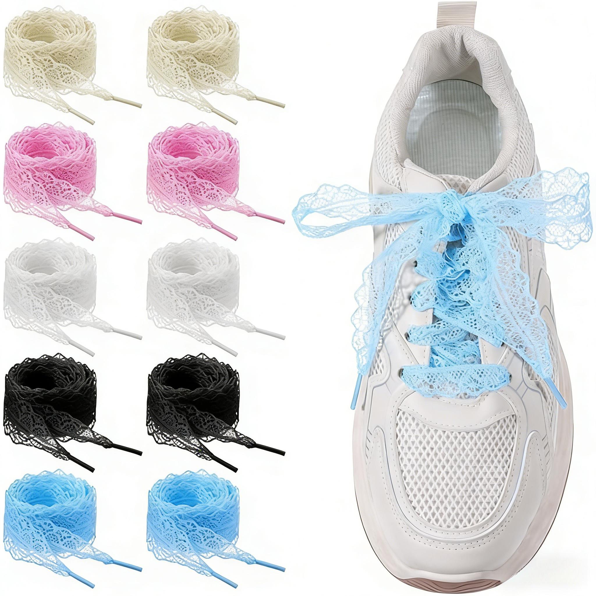 5 Pairs Lace Shoelaces Flat Ribbon Shoelaces for Sneakers Fancy Decorative Shoelaces for Women Girls Summer Shoe Accessories 120cm
5 Pairs Lace Shoelaces Flat Ribbon Shoelaces for Sneakers Fancy Decorative Shoelaces for Women Girls Summer Shoe Accessories 120cm