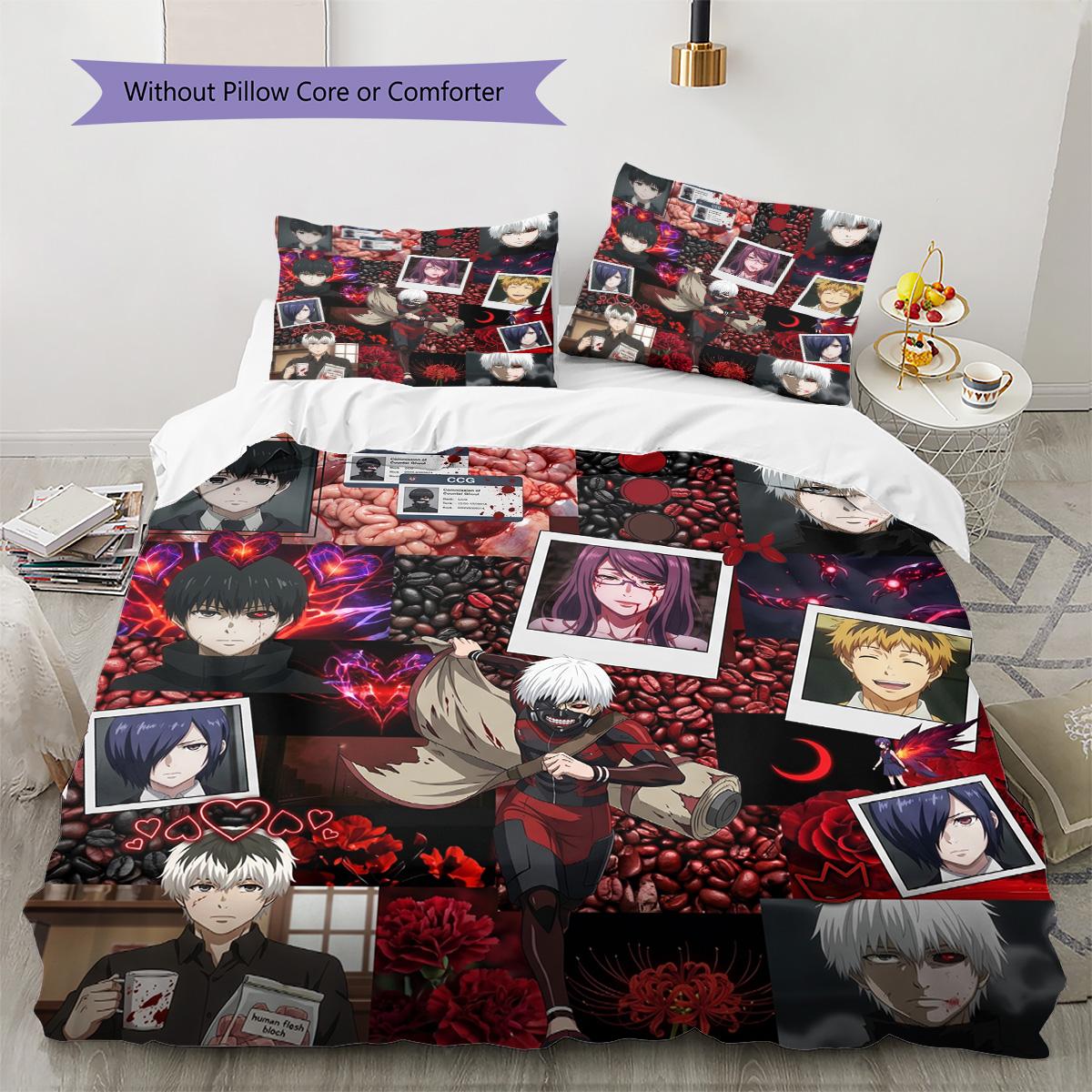 Tokyo Ghoul Pillowcase & Duvet Cover Set for Home Decor Birthday Gift (1 * duvet cover + 2 * pillowcase, without core) 135x200cm
Tokyo Ghoul Pillowcase & Duvet Cover Set for Home Decor Birthday Gift (1 * duvet cover + 2 * pillowcase, without core) 135x200cm