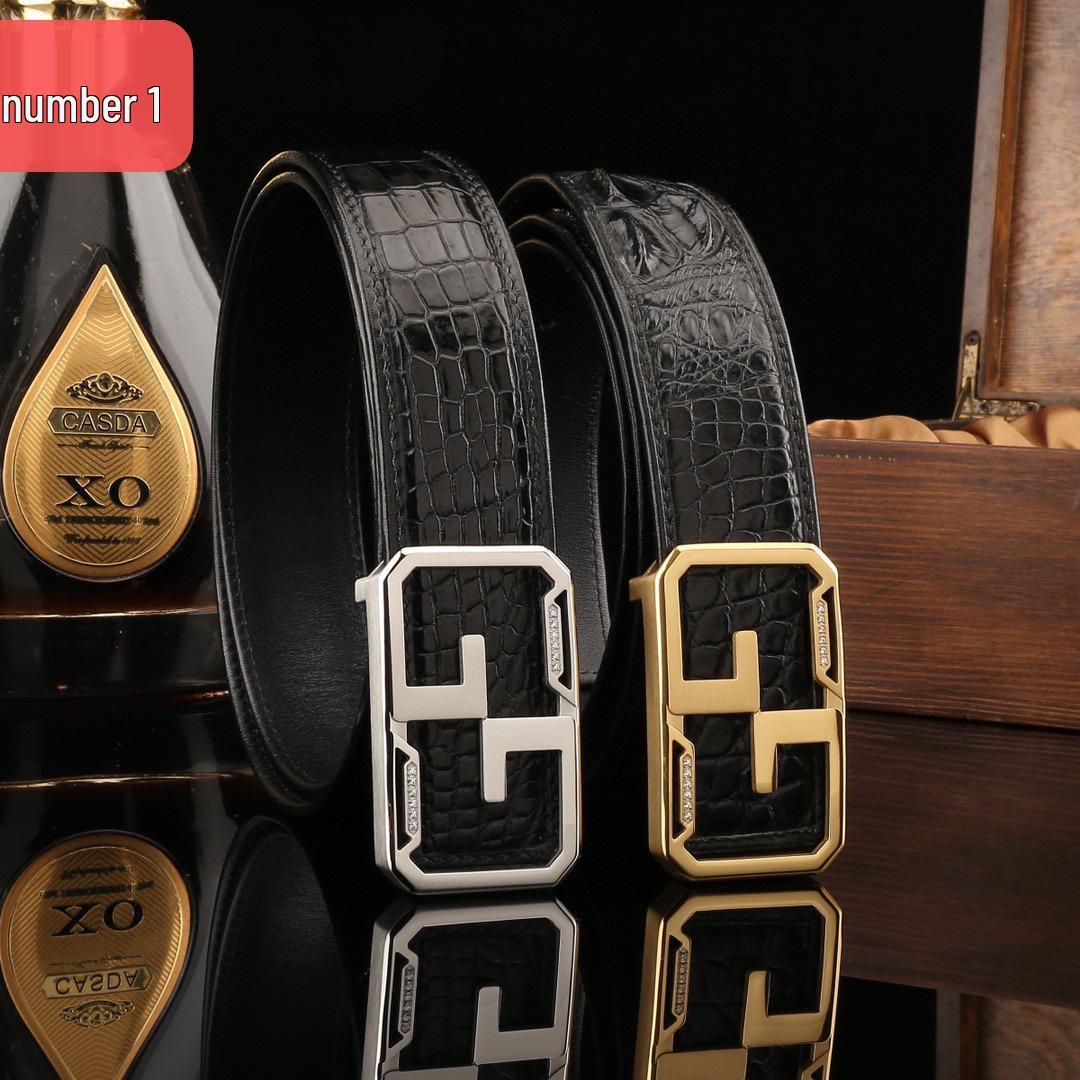 Мужской ремень из роскошной кожи аллигатора с гладкой пряжкой - Универсальный деловой стиль для всех возрастов 115 cm
Мужской ремень из роскошной кожи аллигатора с гладкой пряжкой - Универсальный деловой стиль для всех возрастов 115 cm