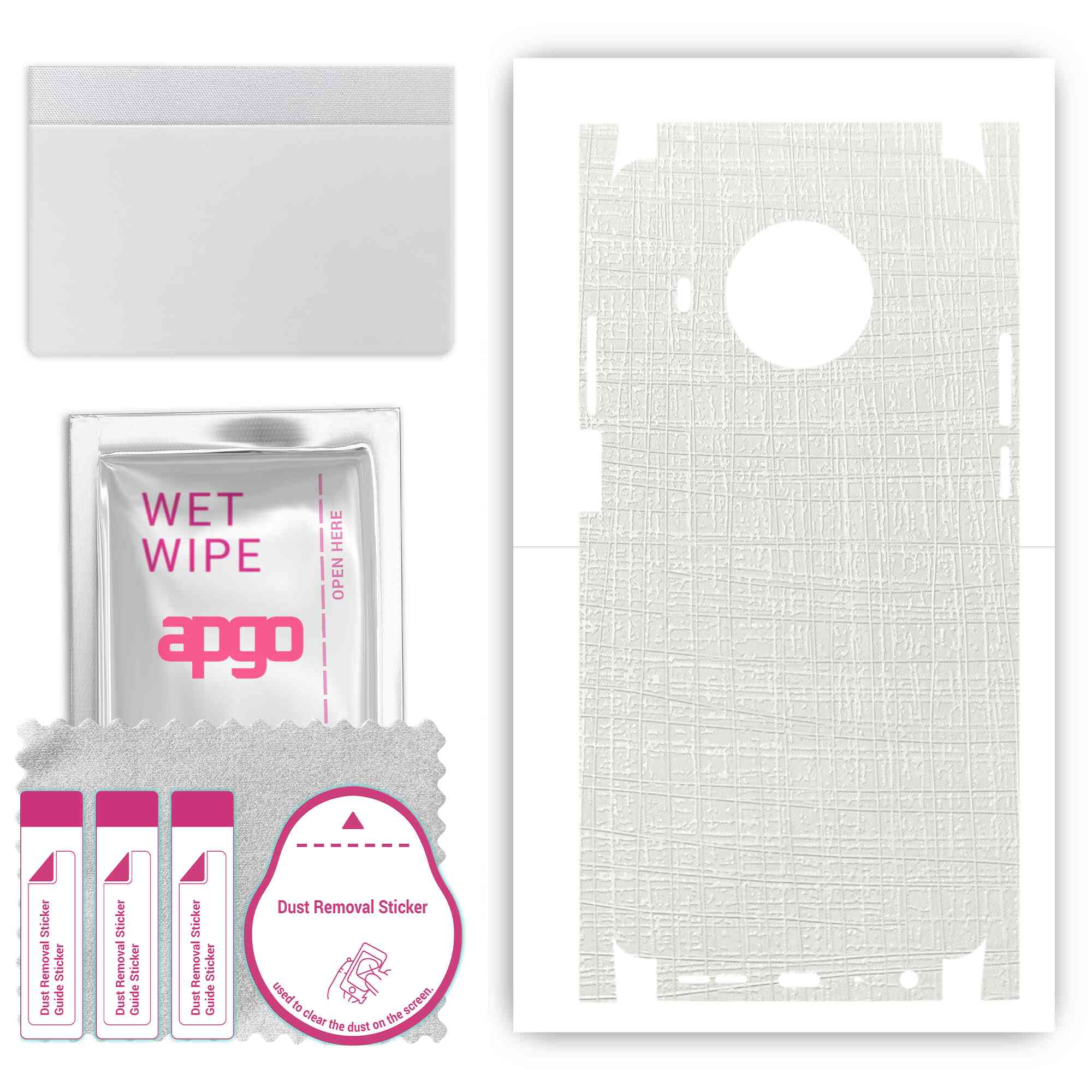 apgo Protective Skin Sticker for the back+sides compatible with Nokia X10, Full Wrap Film, Foil, Vinyl - Pattern White Fabric
apgo Protective Skin Sticker for the back+sides compatible with Nokia X10, Full Wrap Film, Foil, Vinyl - Pattern White Fabric