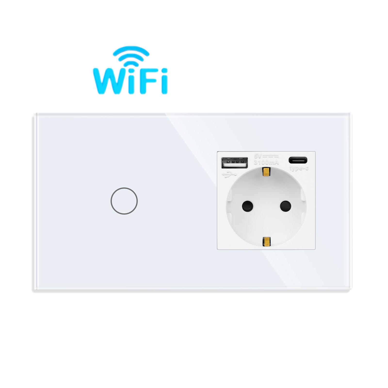 Tuya Smart Touch Light Switches Plus USB-розетки Type-c Plug Eu Standard Smart Life Google Home Alexa App Control Socket No WIFI-1Gang Type-C Socekt
Tuya Smart Touch Light Switches Plus USB-розетки Type-c Plug Eu Standard Smart Life Google Home Alexa App Control Socket No WIFI-1Gang Type-C Socekt