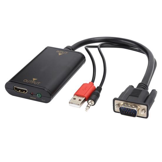 USB-кабель с аудиоадаптером Вход VGA в HDMI Видеоконвертер Превосходная производительность
USB-кабель с аудиоадаптером Вход VGA в HDMI Видеоконвертер Превосходная производительность