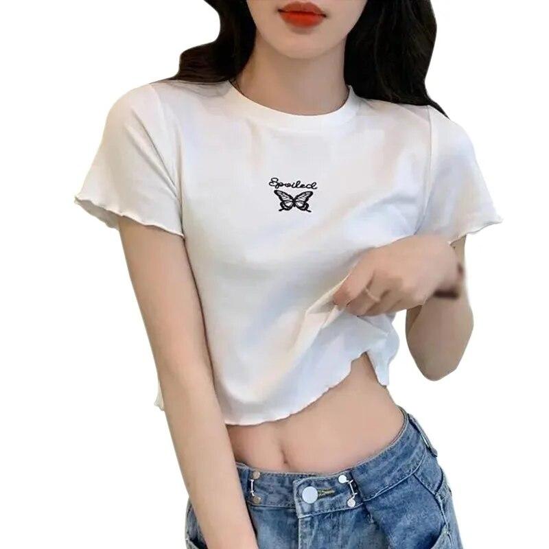 Женские повседневные тонкие футболки с короткими рукавами с круглым вырезом и бабочкой, топы M
Женские повседневные тонкие футболки с короткими рукавами с круглым вырезом и бабочкой, топы M