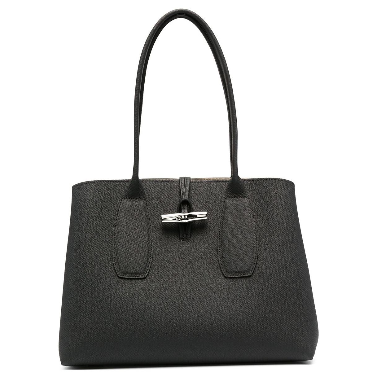 Longchamp Le Roseau 35 Solid Color Bamboo Buckle Large Capacity Pebbled Leather Tote Shoulder Bag Large Women Bags Black 10060HPN001 Basic Set (Bag+Dust Bag)
Longchamp Le Roseau 35 Solid Color Bamboo Buckle Large Capacity Pebbled Leather Tote Shoulder Bag Large Women Bags Black 10060HPN001 Basic Set (Bag+Dust Bag)