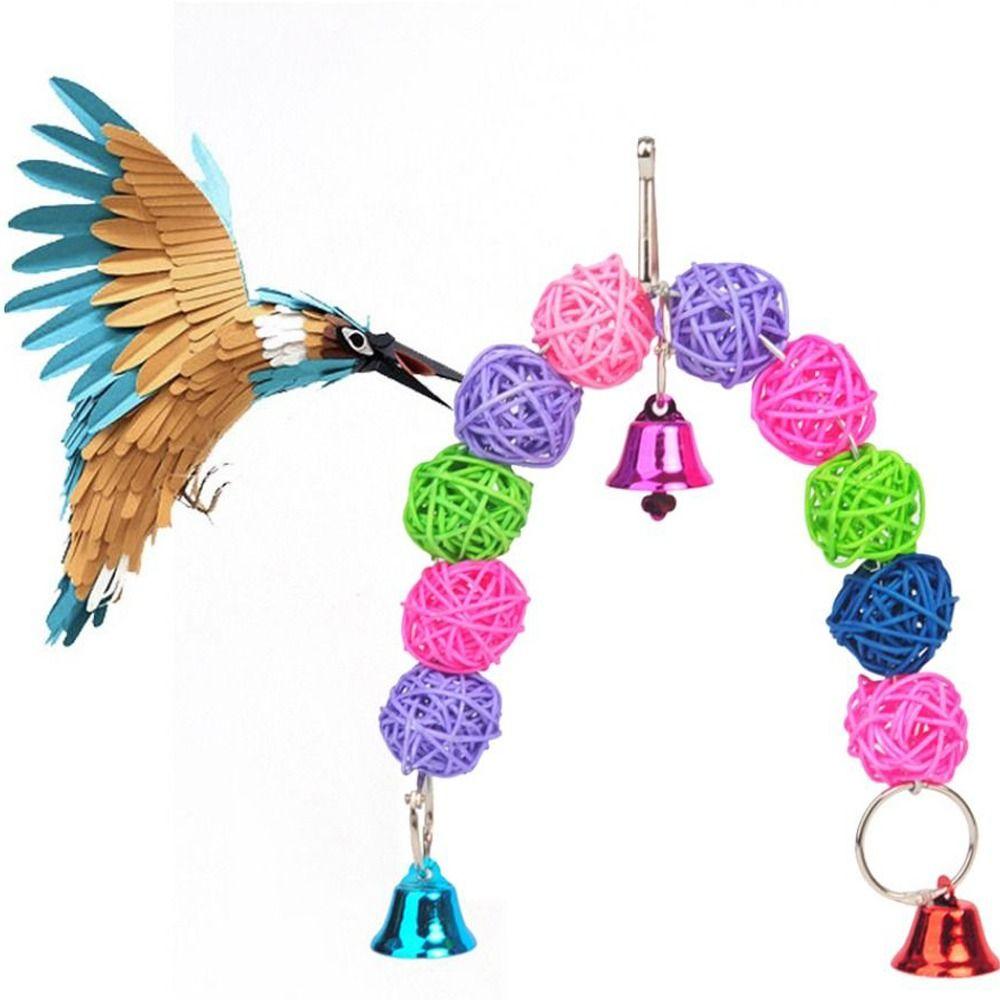 Hanging Cage Toy for Parrot Lovebird Rattan Ball Bite Ball Bird Perch Stand Bird Chew Toys C
Hanging Cage Toy for Parrot Lovebird Rattan Ball Bite Ball Bird Perch Stand Bird Chew Toys C