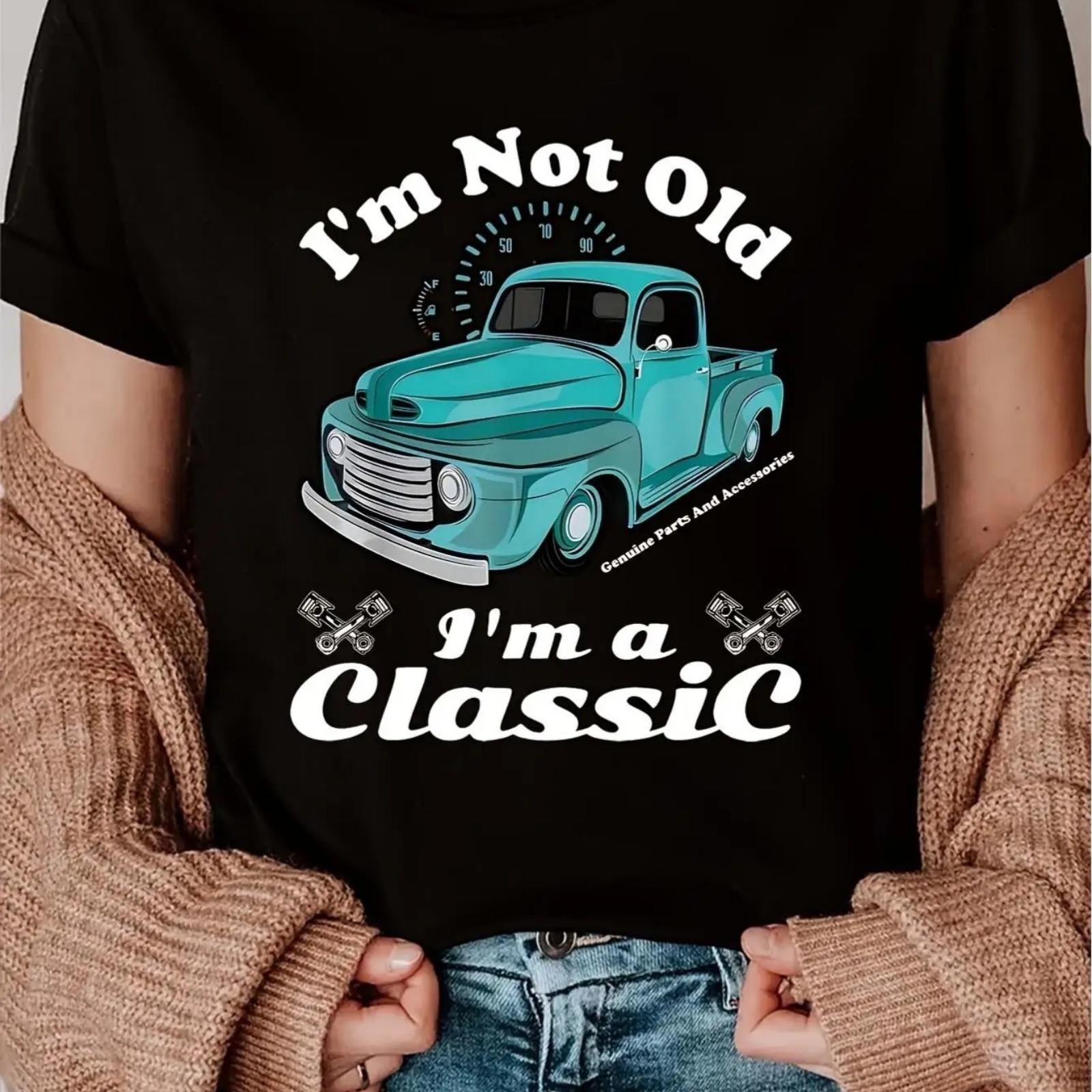 1pc Classic Vintage Truck Print T-Shirt for Women, Casual Round Neck Short Sleeve Tee, 100% Knit Fabric, Regular Length, All-Sea XXXXXL різнокольоровий
1pc Classic Vintage Truck Print T-Shirt for Women, Casual Round Neck Short Sleeve Tee, 100% Knit Fabric, Regular Length, All-Sea XXXXXL різнокольоровий