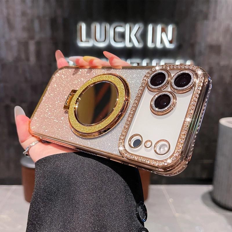 iPhone 17 Pro Max Rhinestone Glitter Mirror Case with Magnetic Stand, Compatible with iPhone 16 and Drop-Proof for iPhone 13 15 золотой
iPhone 17 Pro Max Rhinestone Glitter Mirror Case with Magnetic Stand, Compatible with iPhone 16 and Drop-Proof for iPhone 13 15 золотой