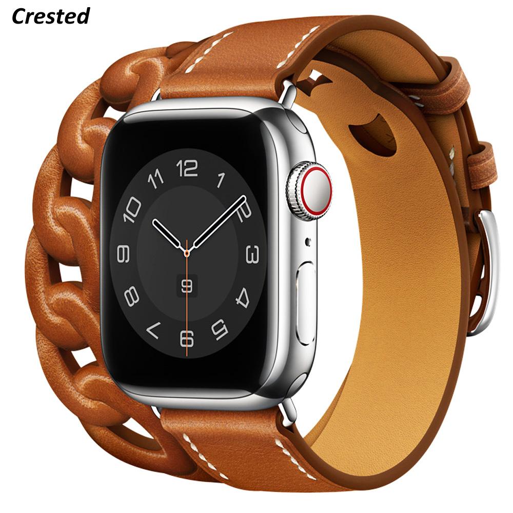 Gourmette Double Tour For Apple Watch Band 40mm 41mm 38mm 44mm 45mm 42mm Genuine Leather браслет iWatch серії 7 6 5 3 se ремінець For 38mm 40mm 41mm
Gourmette Double Tour For Apple Watch Band 40mm 41mm 38mm 44mm 45mm 42mm Genuine Leather браслет iWatch серії 7 6 5 3 se ремінець For 38mm 40mm 41mm
