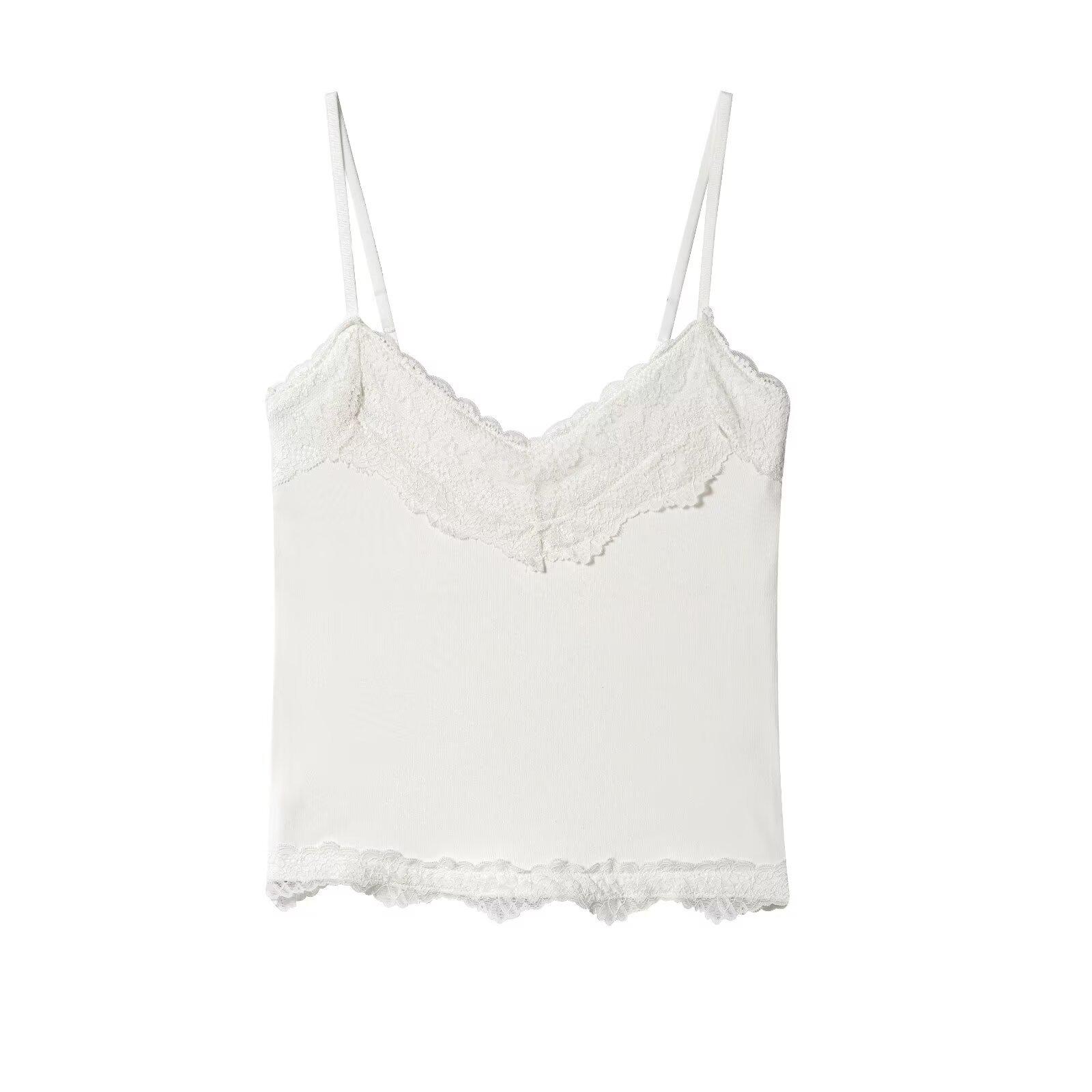 Lace Trim Double-Layer Camisole for Women - Elegant V-Neck Slim-Fit Sleeveless Top M білий
Lace Trim Double-Layer Camisole for Women - Elegant V-Neck Slim-Fit Sleeveless Top M білий