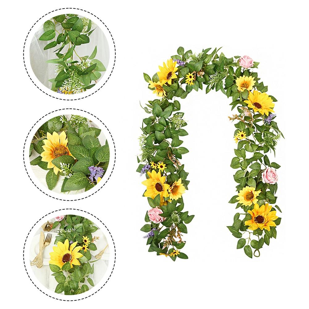 2М Гирлянда из подсолнухов Искусственная лоза для украшения дома, свадьбы, стола 
2М Гирлянда из подсолнухов Искусственная лоза для украшения дома, свадьбы, стола