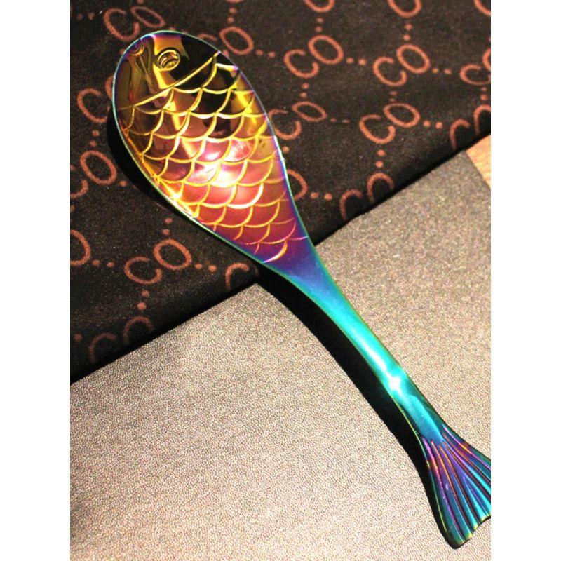 Luxury Colorful Titanium-Plated 304 Stainless Steel Spoon, Fish-Shaped Small Soup Spoon for Home Use, Suitable for Adults and Children, Dining Spoon Default
Luxury Colorful Titanium-Plated 304 Stainless Steel Spoon, Fish-Shaped Small Soup Spoon for Home Use, Suitable for Adults and Children, Dining Spoon Default
