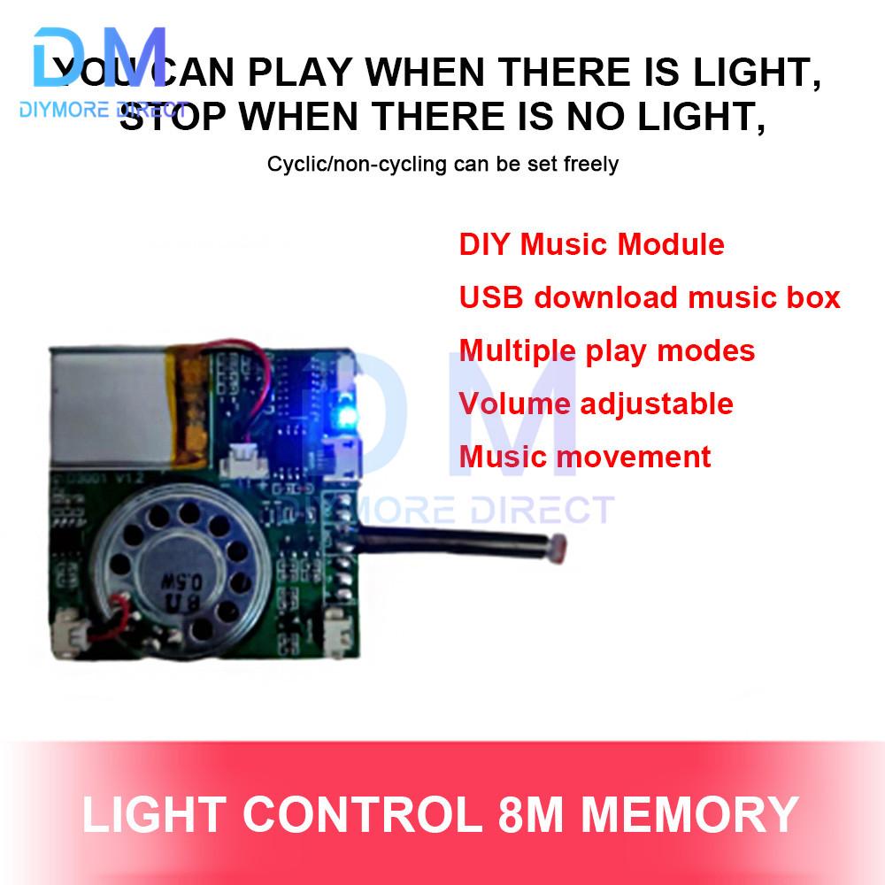 Recording Recorder Module Sound Module Push Button/Light Control Activated 8M Capacity Micro USB Cell Powered for Greeting Card
Recording Recorder Module Sound Module Push Button/Light Control Activated 8M Capacity Micro USB Cell Powered for Greeting Card