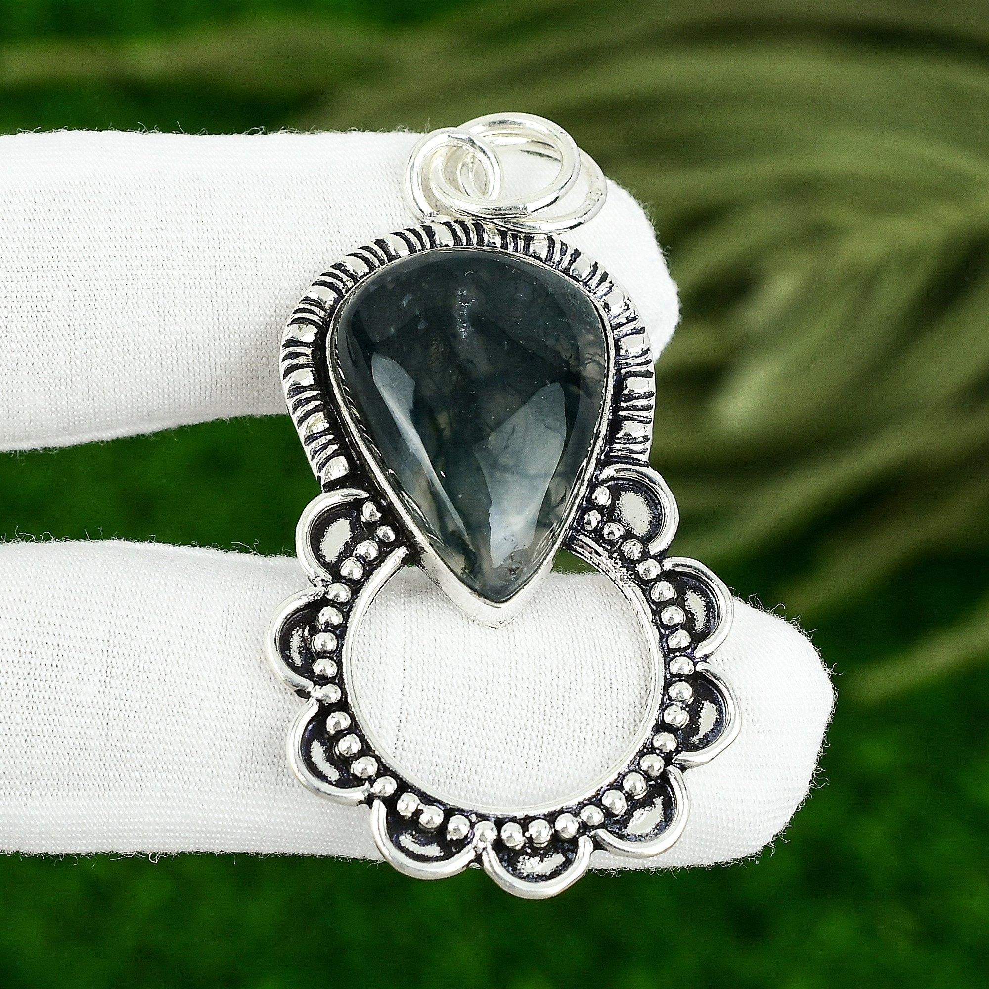 Sisters Day Deal 925 Silver Solar Moss Agate Gemstone Bezel Art Deco New Pendant
Sisters Day Deal 925 Silver Solar Moss Agate Gemstone Bezel Art Deco New Pendant