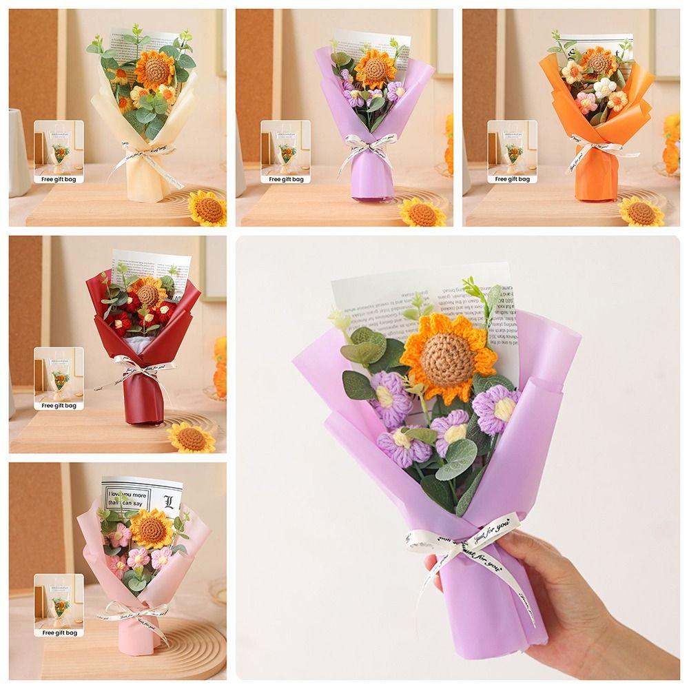 Knitted Knit Sunflower DIY Bouquet Cartoon Sunflower Flower Bouquet Toy Valentine S Day
Knitted Knit Sunflower DIY Bouquet Cartoon Sunflower Flower Bouquet Toy Valentine S Day