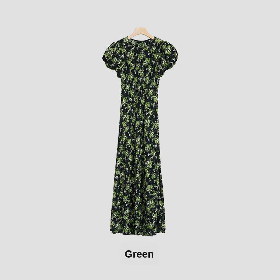 French Puff Sleeve Single Layer Silk Dress for Women Slim Fit Plus Size Floral Vacation Elegant Long Dress L зелений
French Puff Sleeve Single Layer Silk Dress for Women Slim Fit Plus Size Floral Vacation Elegant Long Dress L зелений