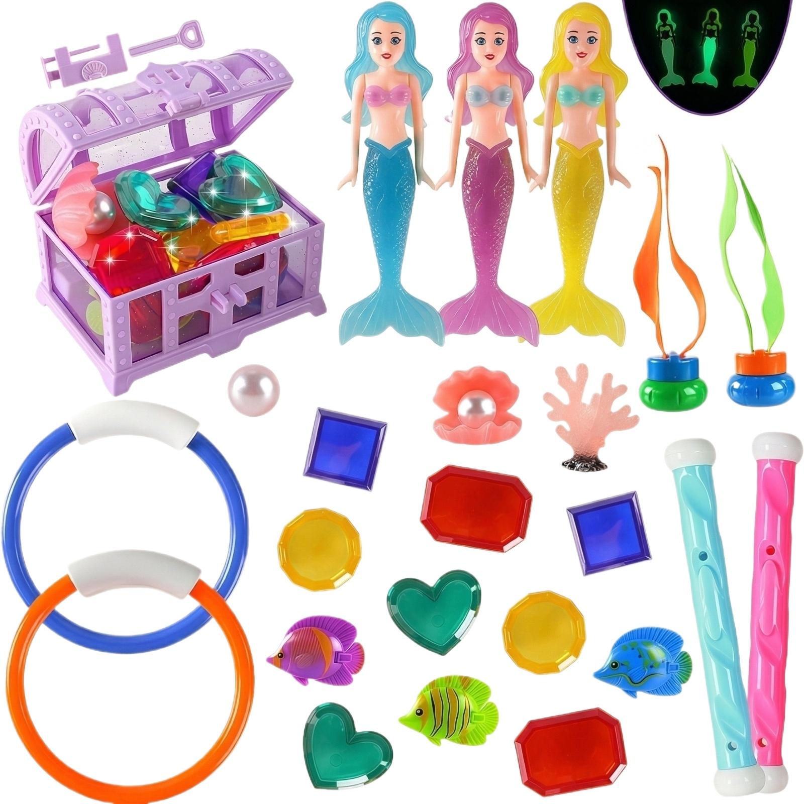 Children s Underwater Treasure Hunt Toy Set Includes Mermaid Figures Treasure Chest Various Gemstones Rings and Sea Creatures for Play One Size
Children s Underwater Treasure Hunt Toy Set Includes Mermaid Figures Treasure Chest Various Gemstones Rings and Sea Creatures for Play One Size