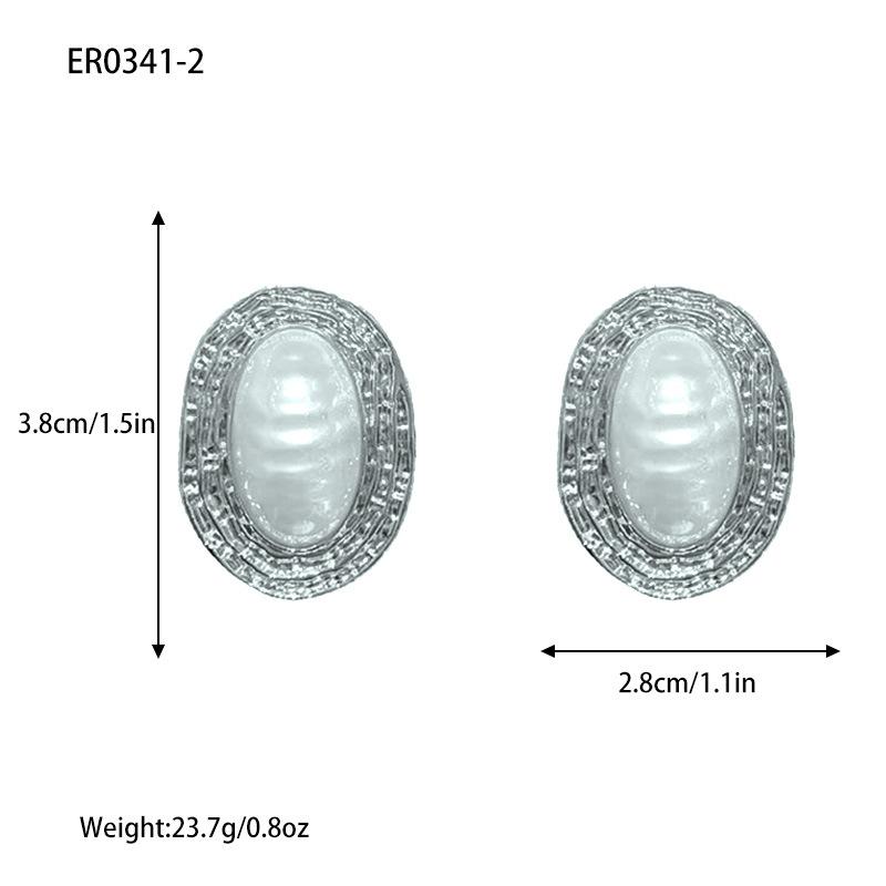 Retro Exaggerated Oval Baroque-style Pearl Stud Earrings for Women Luxury Temperament Fashion Party Daily Wear Jewelry Accessory срібний
Retro Exaggerated Oval Baroque-style Pearl Stud Earrings for Women Luxury Temperament Fashion Party Daily Wear Jewelry Accessory срібний