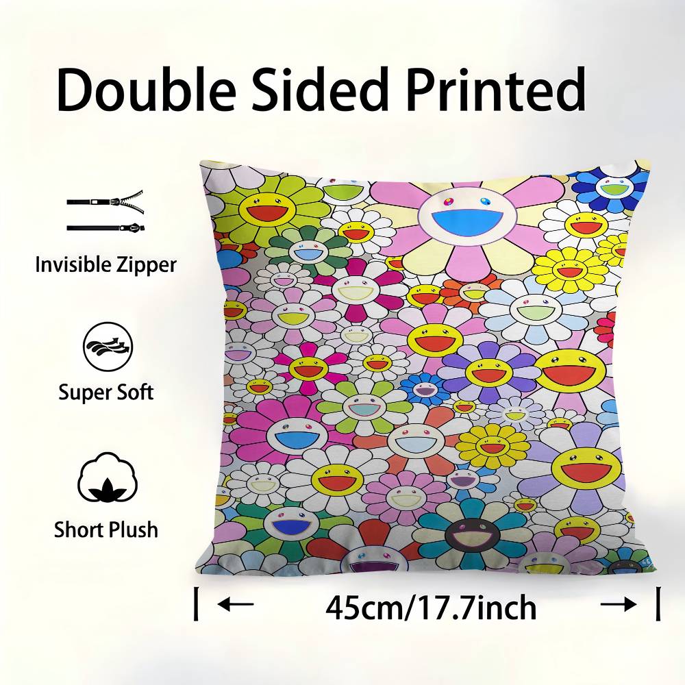 Art Smile Flower Cushion Cover 30x50 Polyester Sofa Cushions Decorative Throw Pillows Home Decoration Pillowcover MMurakamis 30X30cm
Art Smile Flower Cushion Cover 30x50 Polyester Sofa Cushions Decorative Throw Pillows Home Decoration Pillowcover MMurakamis 30X30cm