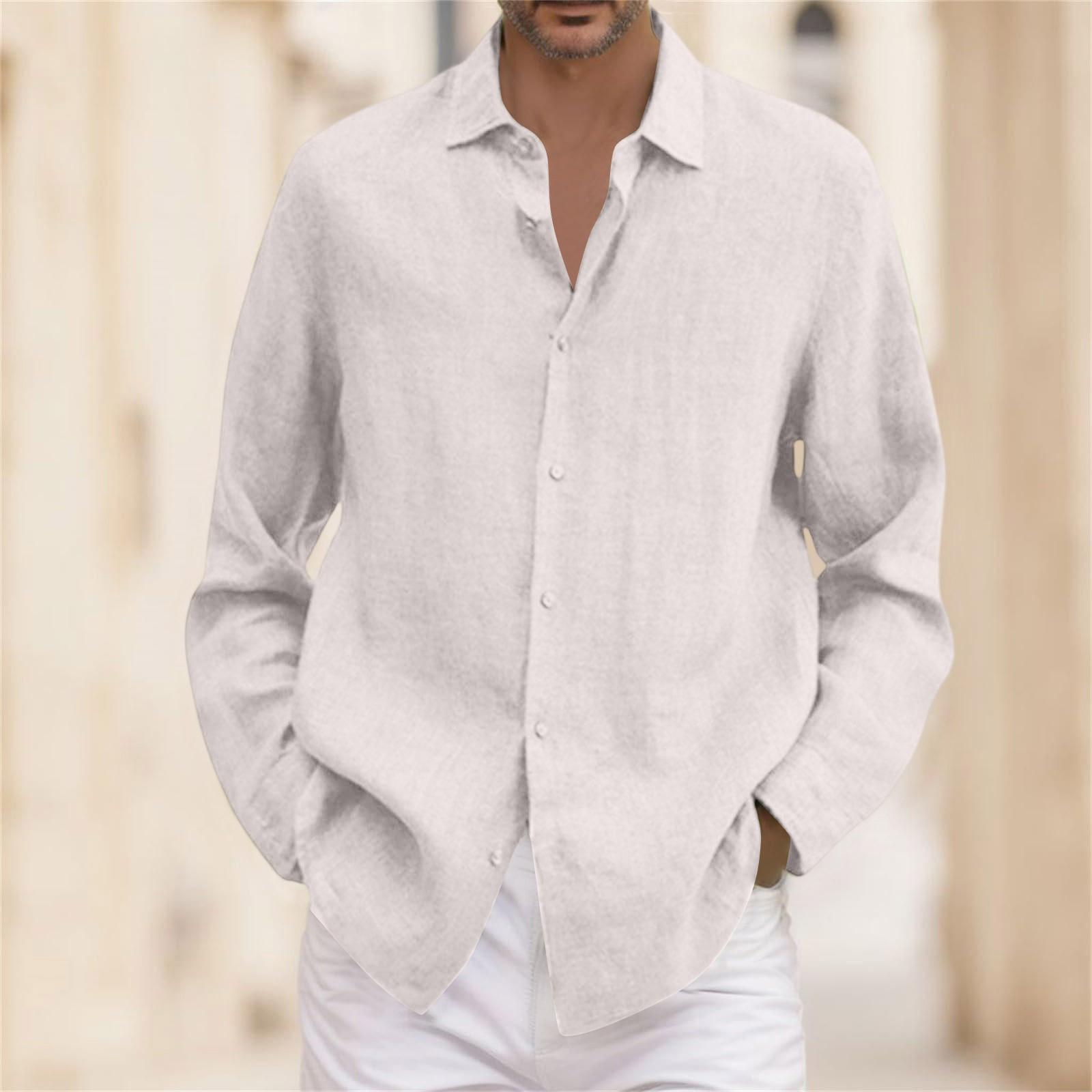 Мужская хлопково-льняная рубашка-кардиган с длинным рукавом, лацканами, свободного кроя на пуговицах, на четыре сезона XXXL
Мужская хлопково-льняная рубашка-кардиган с длинным рукавом, лацканами, свободного кроя на пуговицах, на четыре сезона XXXL