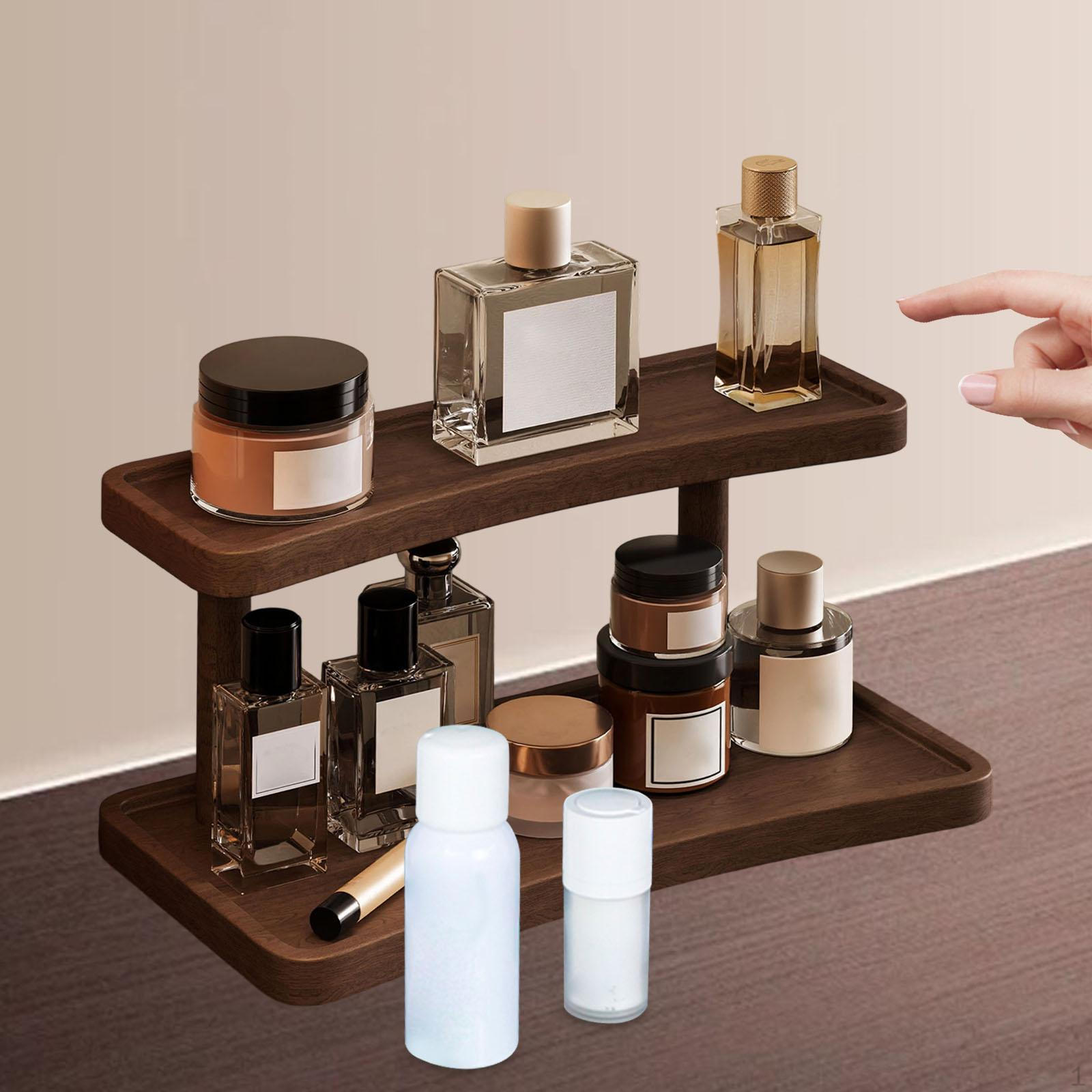 Двухъярусная деревянная стойка для украшений для дома и офиса 40x20x22cm
Двухъярусная деревянная стойка для украшений для дома и офиса 40x20x22cm