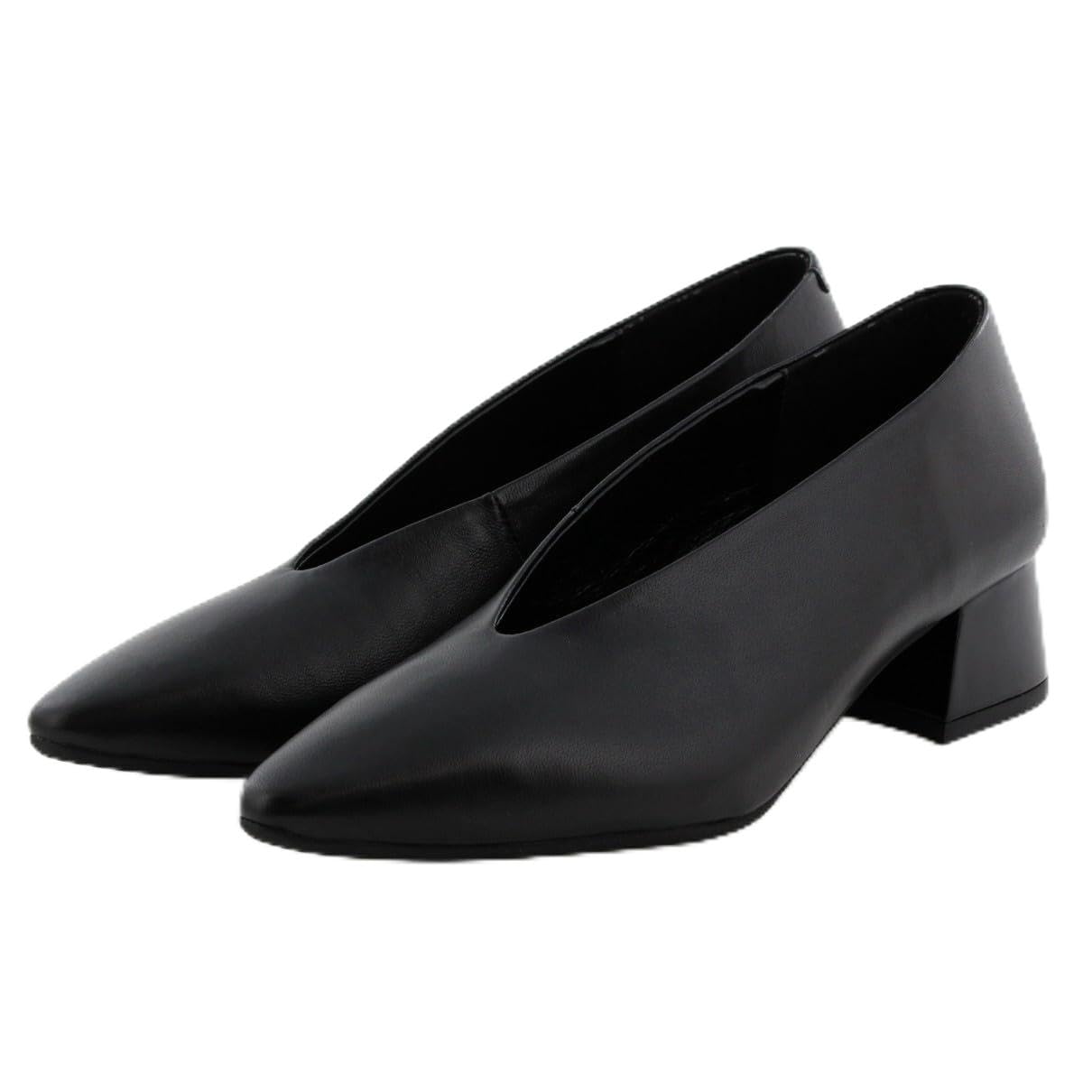 HIMIKO/Himiko/V-cut block heel pumps/641309 Black 220
HIMIKO/Himiko/V-cut block heel pumps/641309 Black 220