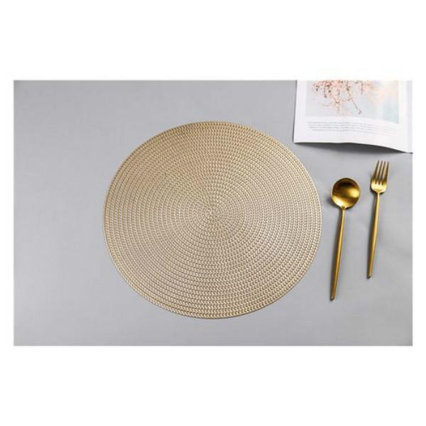 Круглий ПВХ Плейсмат Металеві Підставки Легко Чистити для Столу Кухні Домашнього Декору золотий
Круглий ПВХ Плейсмат Металеві Підставки Легко Чистити для Столу Кухні Домашнього Декору золотий