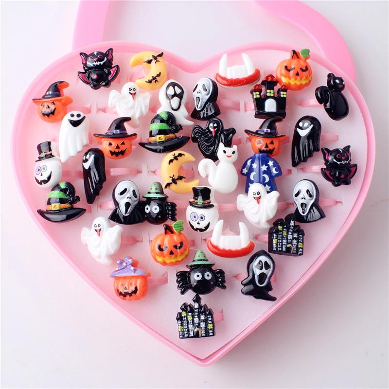 36Pcs Children s cartoon resin rings featuring sweet flowers. Heart-shaped box packaging.
36Pcs Children s cartoon resin rings featuring sweet flowers. Heart-shaped box packaging.