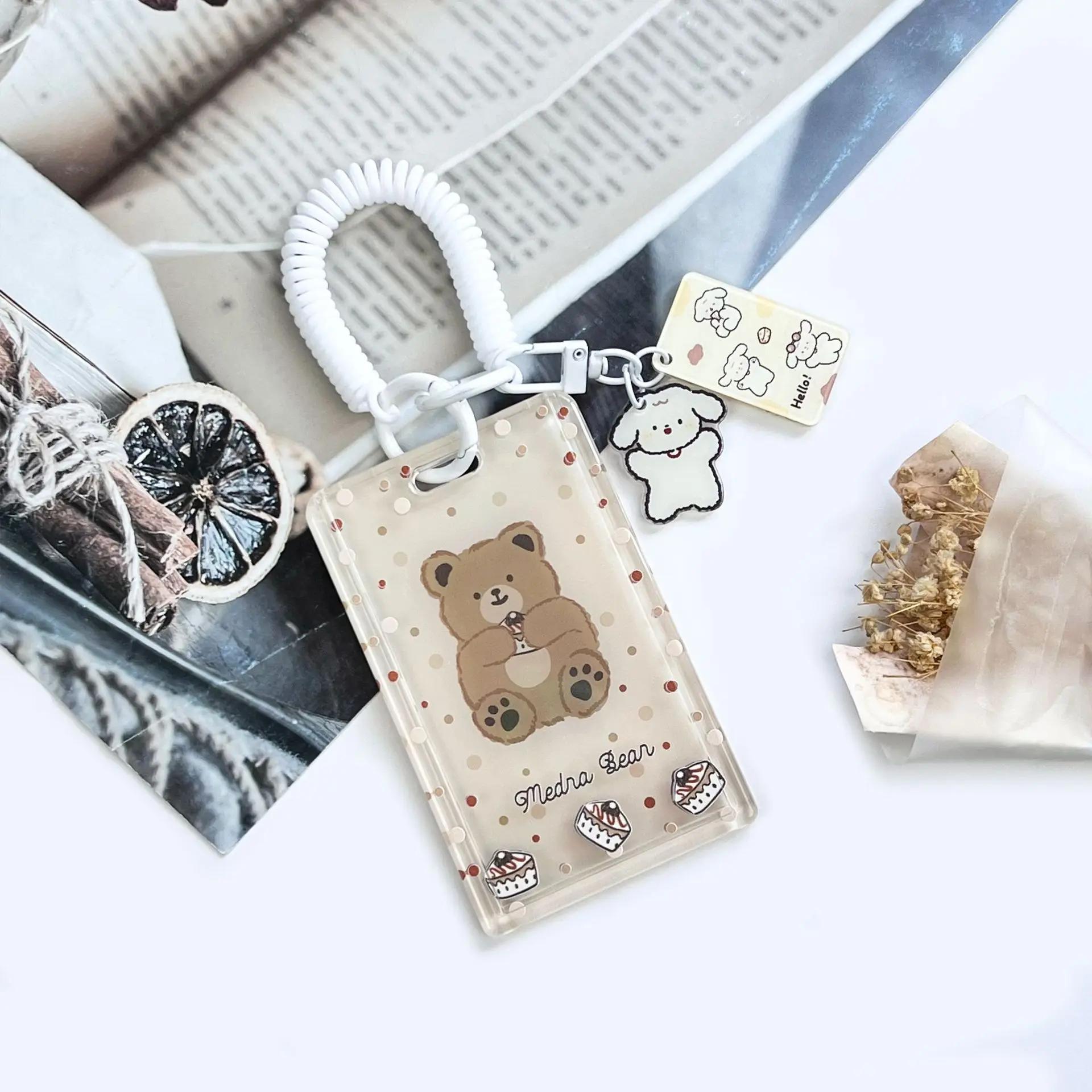Sweet Chic Kpop Photocard Protector Kawaii Cartoon Bear Cherry ID Bus Card Holder Portable Lanyard Family Photo Card Holder Case
Sweet Chic Kpop Photocard Protector Kawaii Cartoon Bear Cherry ID Bus Card Holder Portable Lanyard Family Photo Card Holder Case