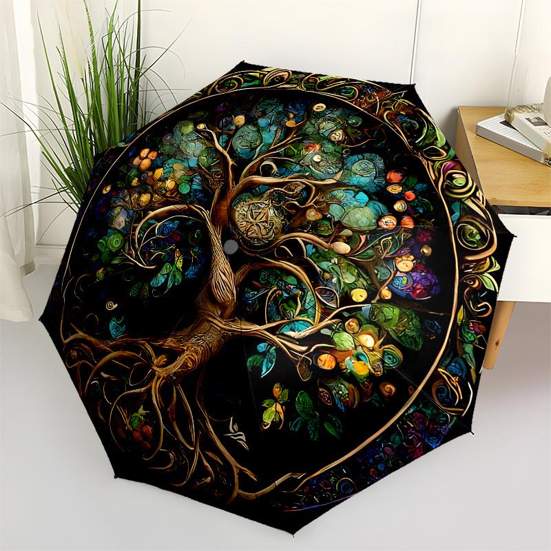 Tree of Life, Line design themed Eight rib Automatic Folding Umbrella Is Suitable for Both Men and Women, Making It A Perfect Christmas and
Tree of Life, Line design themed Eight rib Automatic Folding Umbrella Is Suitable for Both Men and Women, Making It A Perfect Christmas and