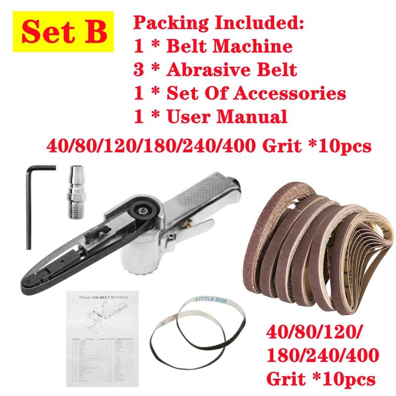 3/8 Inch Air Belt Sander with 3 Pcs Belts10 mm Mini Air Belt Grinder For Plastic Aluminium Iron Steel and Metal Polishing
3/8 Inch Air Belt Sander with 3 Pcs Belts10 mm Mini Air Belt Grinder For Plastic Aluminium Iron Steel and Metal Polishing