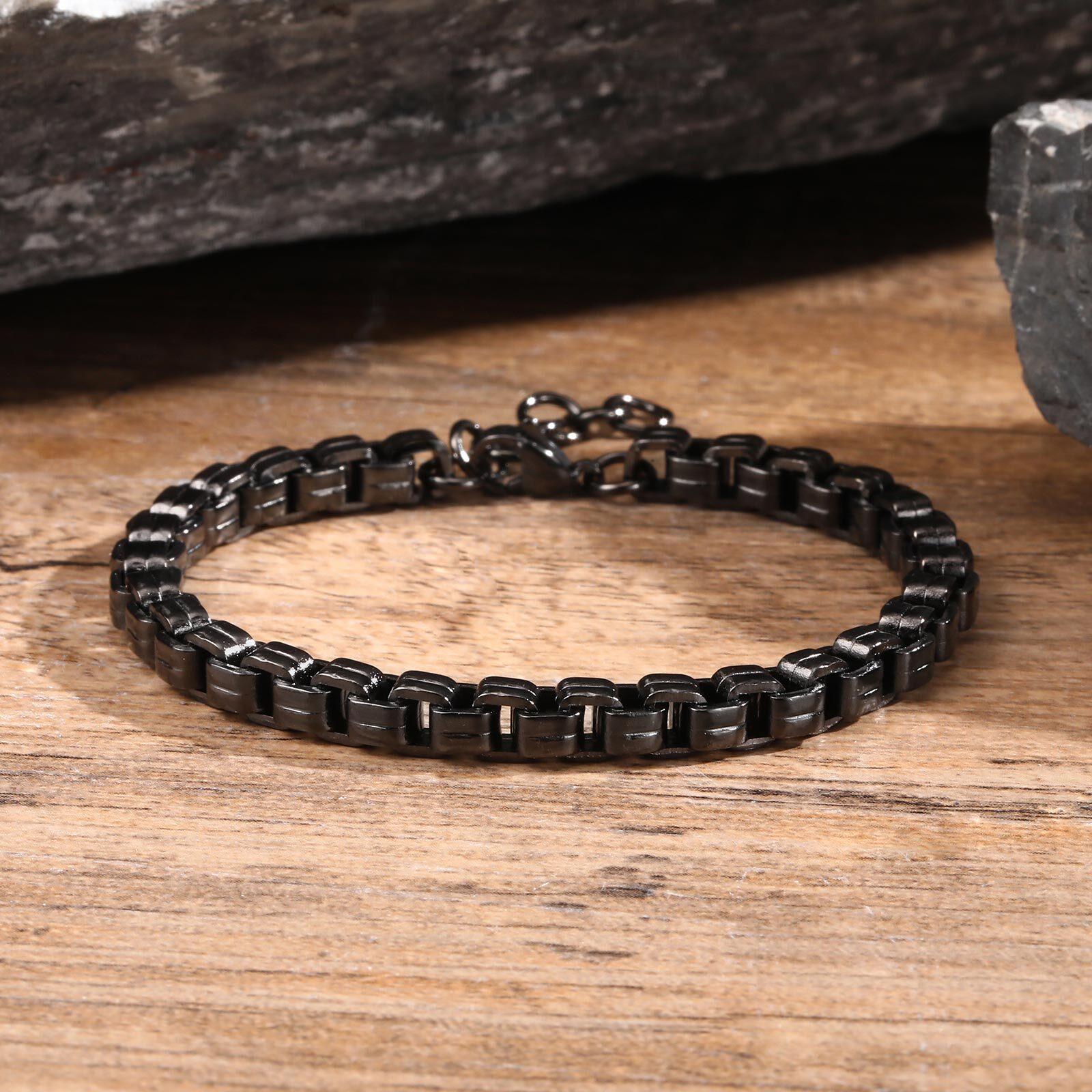 Vnox 5,3 мм Круглые браслеты-цепочки «коробка» для мужчин и мальчиков, регулируемый браслет из нержавеющей стали с звеньями роло, простые металлические украшения
Vnox 5,3 мм Круглые браслеты-цепочки «коробка» для мужчин и мальчиков, регулируемый браслет из нержавеющей стали с звеньями роло, простые металлические украшения