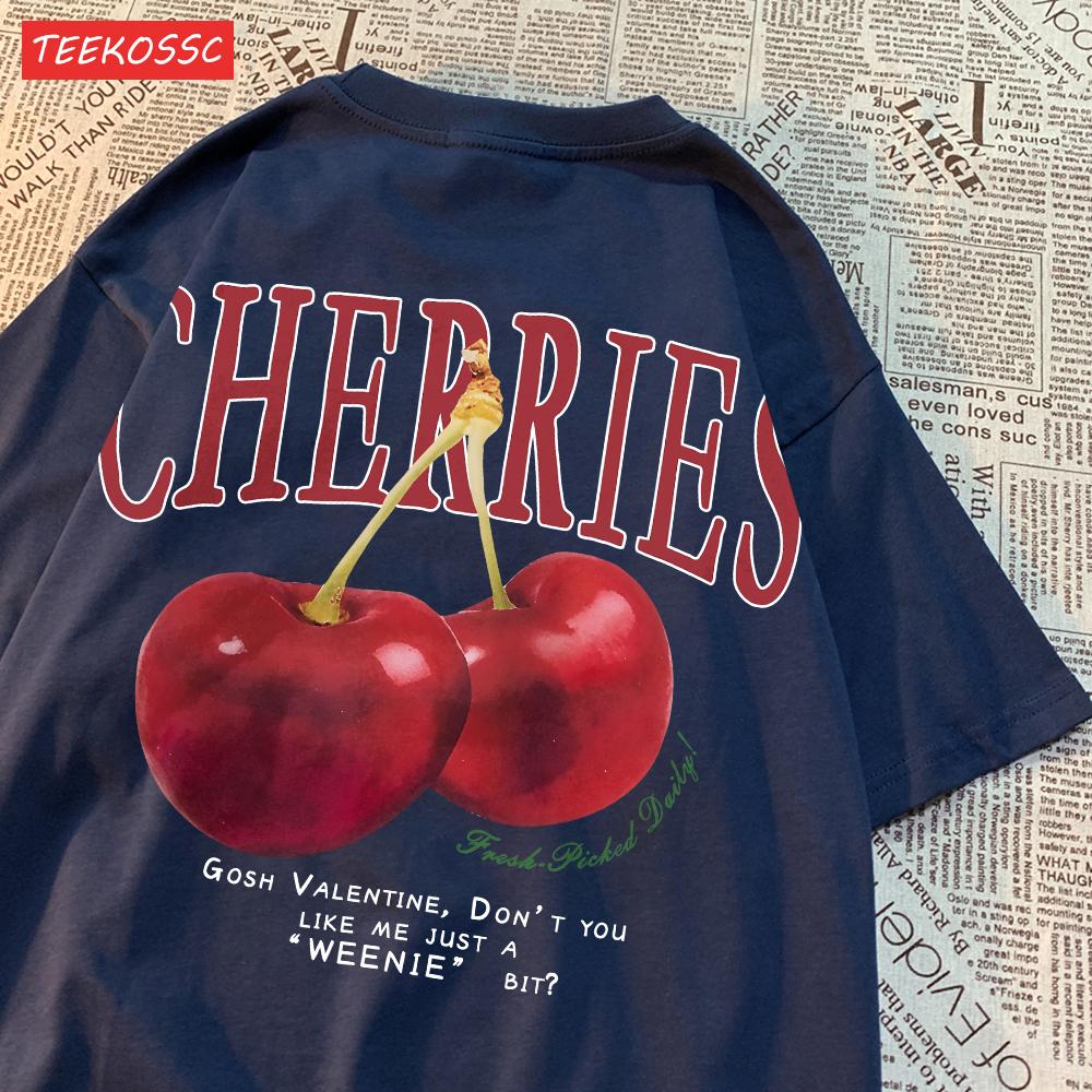 Trend Cotton Women S T-Shirts Fresh Red Cherries Printing Tops Oversize O-Neck Soft Short Sleeve Summer Casual Female Clothes 4XL
Trend Cotton Women S T-Shirts Fresh Red Cherries Printing Tops Oversize O-Neck Soft Short Sleeve Summer Casual Female Clothes 4XL
