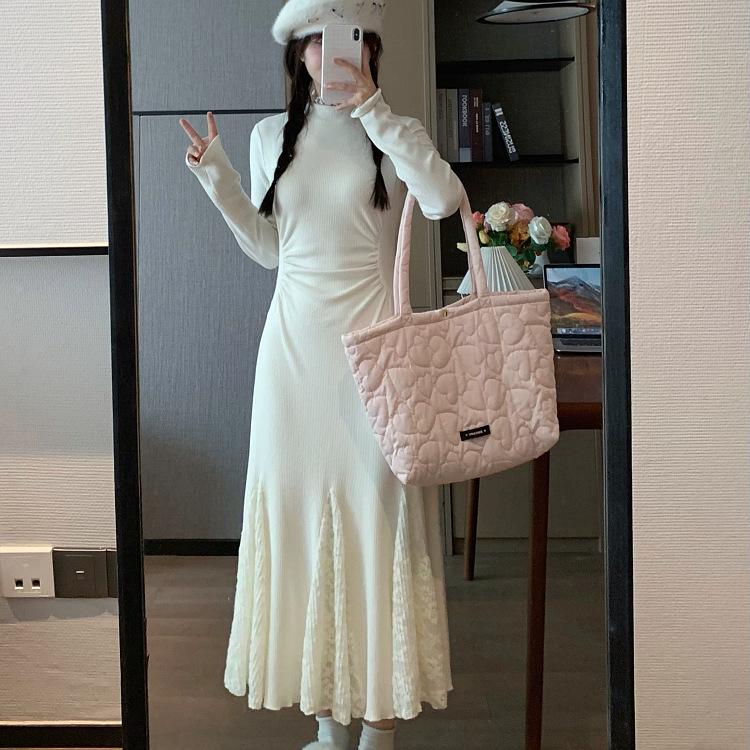 2025 Autumn/Winter Off-White Fleece-Lined Waist-Slimming Pleated Patchwork Dress S брудно-білий
2025 Autumn/Winter Off-White Fleece-Lined Waist-Slimming Pleated Patchwork Dress S брудно-білий