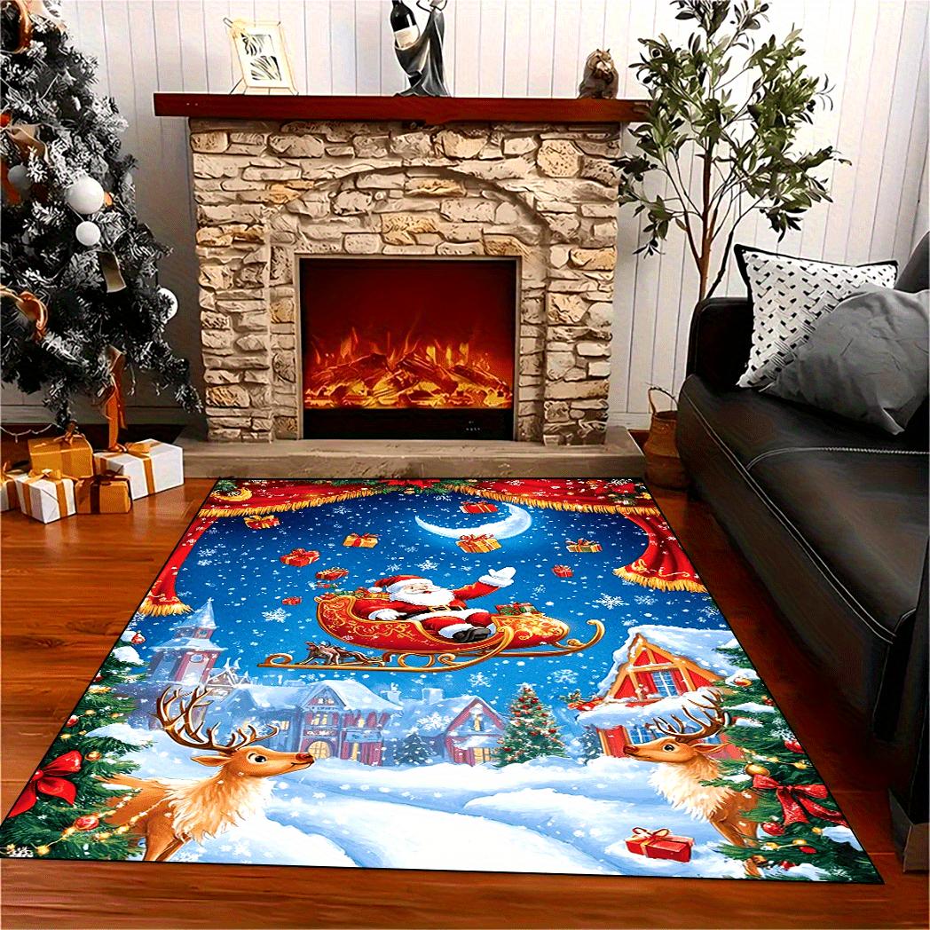 Santa Reindeer Snowflake Rug Non-Slip Polyester, Machine Washable for Living Room, Bedroom & Outdoor 50x80cm
Santa Reindeer Snowflake Rug Non-Slip Polyester, Machine Washable for Living Room, Bedroom & Outdoor 50x80cm