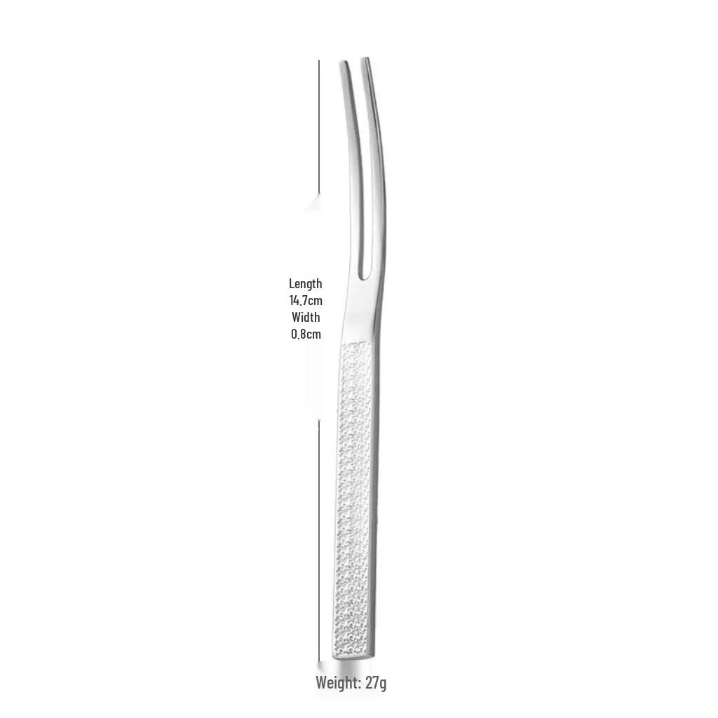 18/10 Stainless Steel Yuanbao Spoon & Fruit Fork Set - Light Luxury Cloth Texture.
18/10 Stainless Steel Yuanbao Spoon & Fruit Fork Set - Light Luxury Cloth Texture.